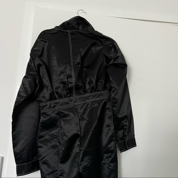 ASOS purchased / Collusion / NWT / satin jumpsuit with contrast stitch / black - Picture 9 of 11